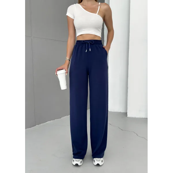 MARİSOL LACİVERT MODAL BOL PAÇA EŞOFMAN ALTI