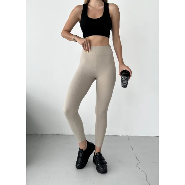 BERTA BEJ FİTİLLİ POLARLI KIŞLIK TAYT