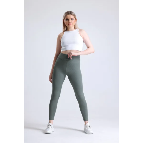 BERTA HAKİ FİTİLLİ POLARLI KIŞLIK TAYT