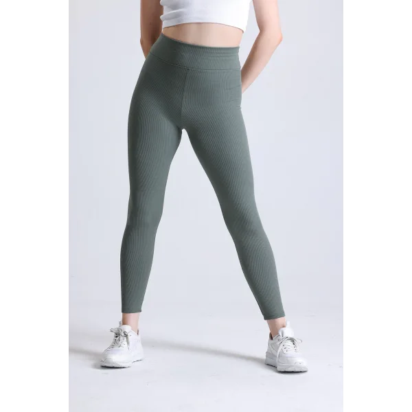 BERTA HAKİ FİTİLLİ POLARLI KIŞLIK TAYT