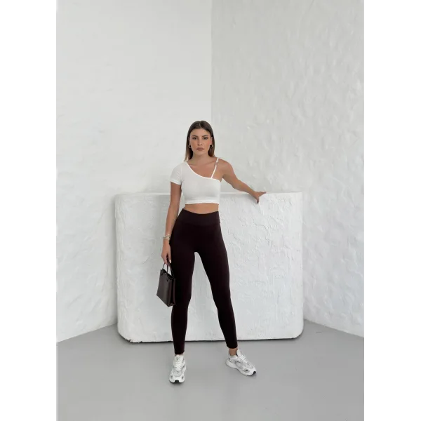 BERTA KAHVERENGİ FİTİLLİ POLARLI KIŞLIK TAYT