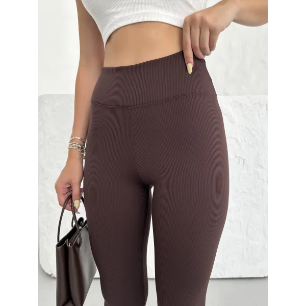 BERTA KAHVERENGİ FİTİLLİ POLARLI KIŞLIK TAYT