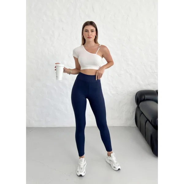 BERTA LACİVERT FİTİLLİ POLARLI KIŞLIK TAYT