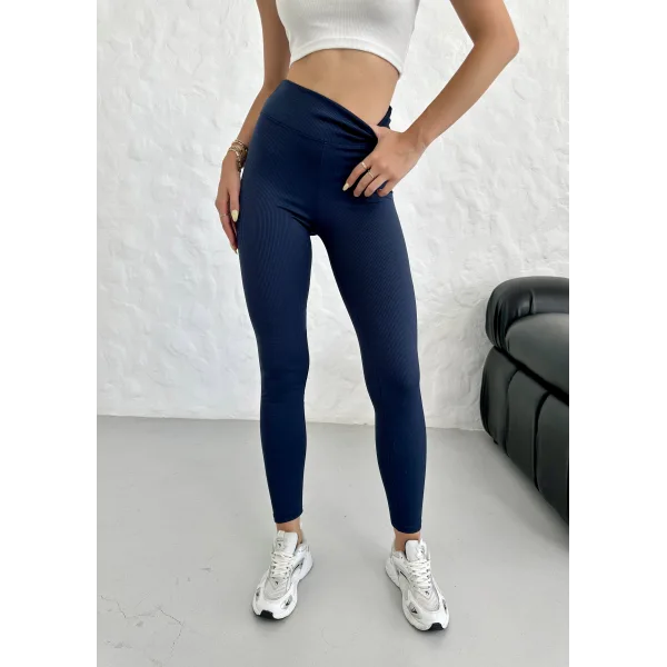 BERTA LACİVERT FİTİLLİ POLARLI KIŞLIK TAYT