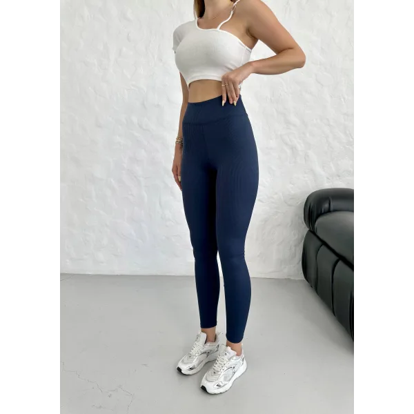 BERTA LACİVERT FİTİLLİ POLARLI KIŞLIK TAYT