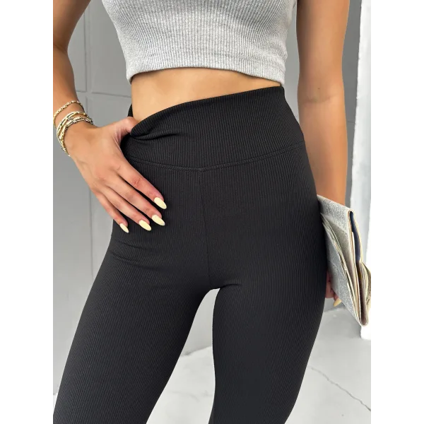 BERTA SİYAH FİTİLLİ POLARLI KIŞLIK TAYT