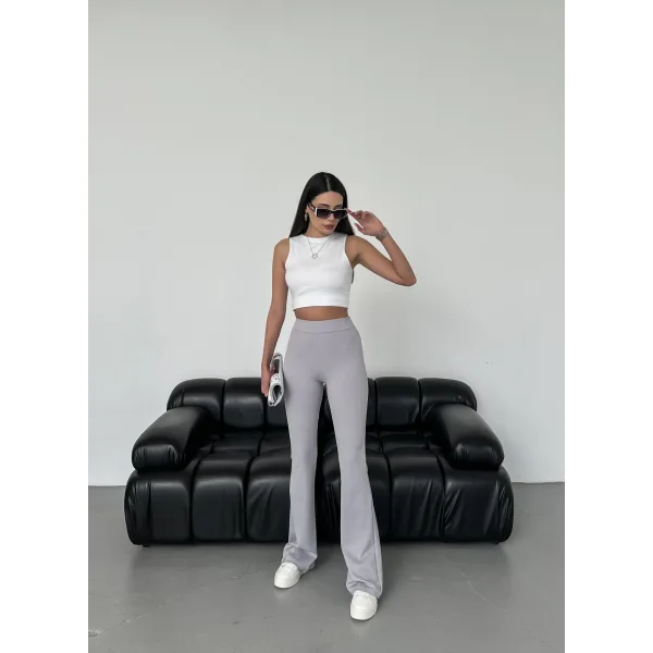 BRİSA AÇIK GRİ FİTİLLİ İSPANYOL PAÇA TAYT