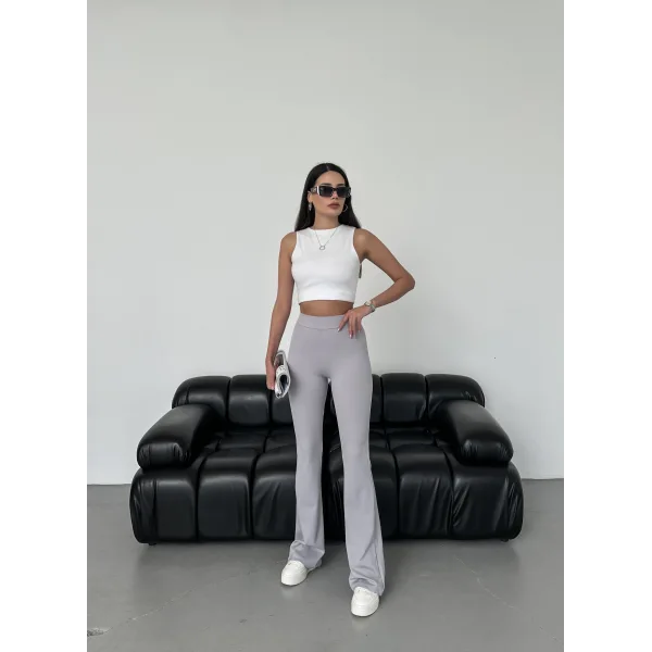 BRİSA AÇIK GRİ FİTİLLİ İSPANYOL PAÇA TAYT