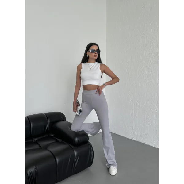 BRİSA AÇIK GRİ FİTİLLİ İSPANYOL PAÇA TAYT