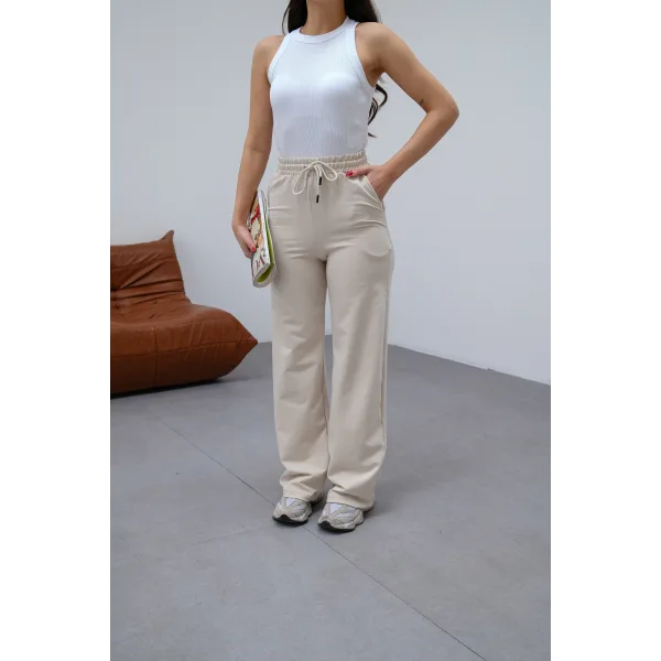 CORALİS BEJ 2 İPLİK BASIC EŞOFMAN ALTI