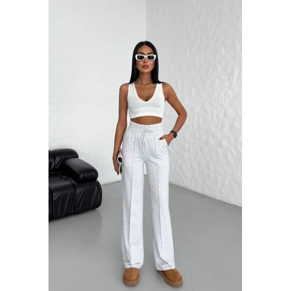 GEMA KARMELANJ GENİŞ KEMER 2 İPLİK ÇIMALI EŞOFMAN ALTI