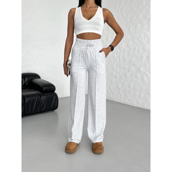 GEMA KARMELANJ GENİŞ KEMER 2 İPLİK ÇIMALI EŞOFMAN ALTI