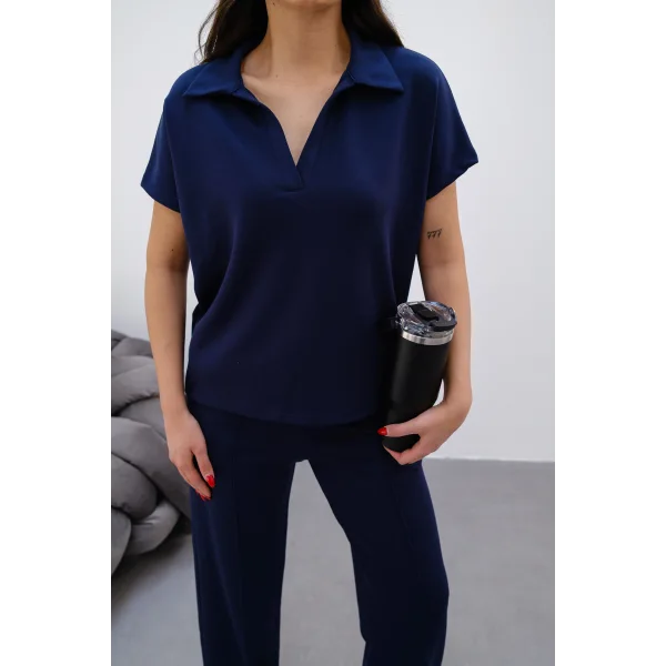 HALE LACİVERT MODAL POLO YAKA TAKIM