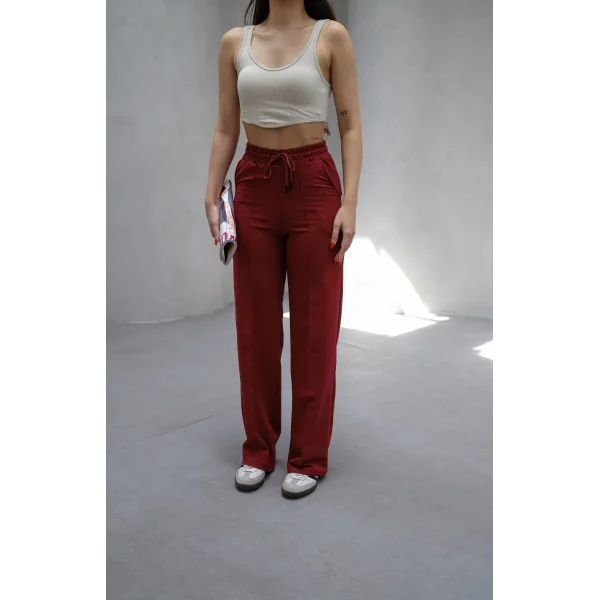 LUMİ BORDO 2 İPLİK ÇIMALI EŞOFMAN ALTI