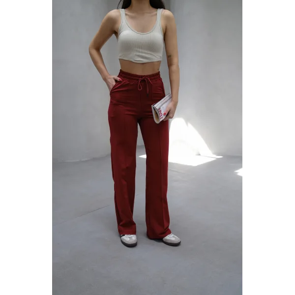 LUMİ BORDO 2 İPLİK ÇIMALI EŞOFMAN ALTI