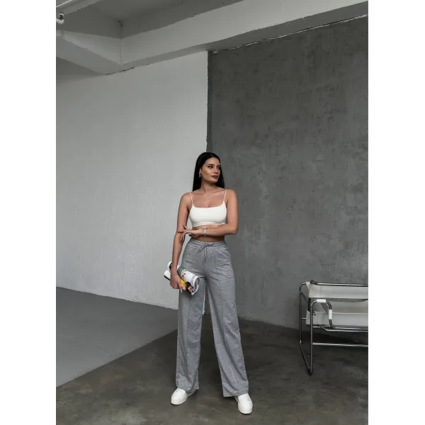 LUMİ GRİMELANJ 2 İPLİK ÇIMALI EŞOFMAN ALTI