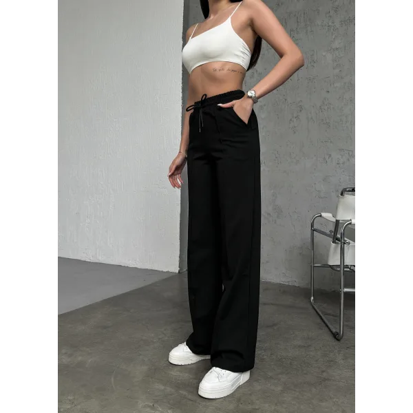 LUMİ SİYAH 2 İPLİK ÇIMALI EŞOFMAN ALTI