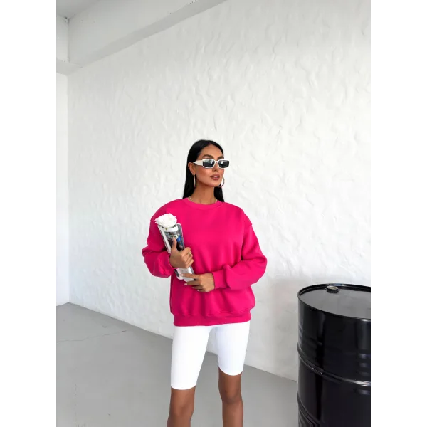 LUNA FUŞYA 3 İPLİK POLARLI SWEATSHIRT