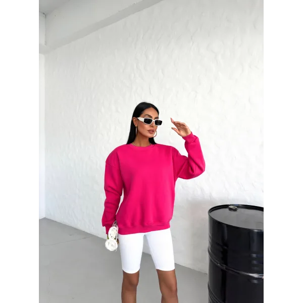 LUNA FUŞYA 3 İPLİK POLARLI SWEATSHIRT