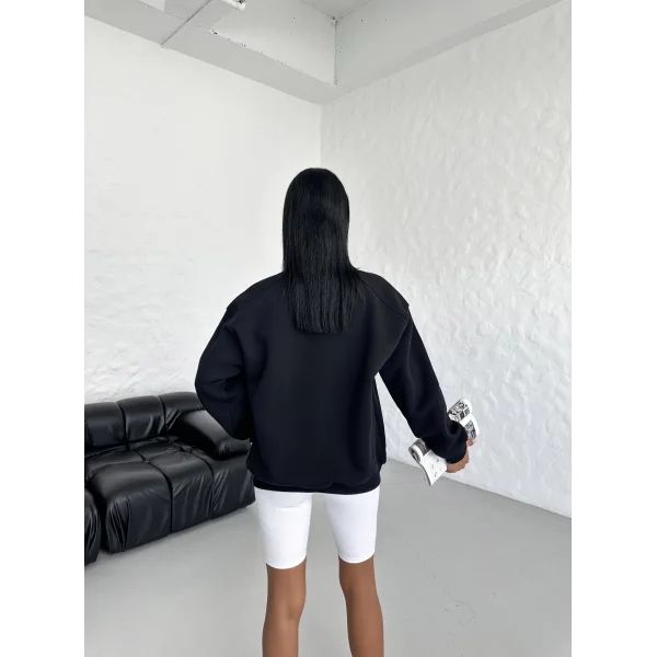 LUNA SİYAH 3 İPLİK POLARLI SWEATSHIRT