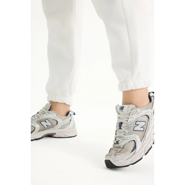 LUNERA BEYAZ 3 İPLİK KIŞLIK JOGGER EŞOFMAN ALTI