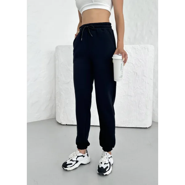 LUNERA SİYAH 3 İPLİK KIŞLIK JOGGER EŞOFMAN ALTI