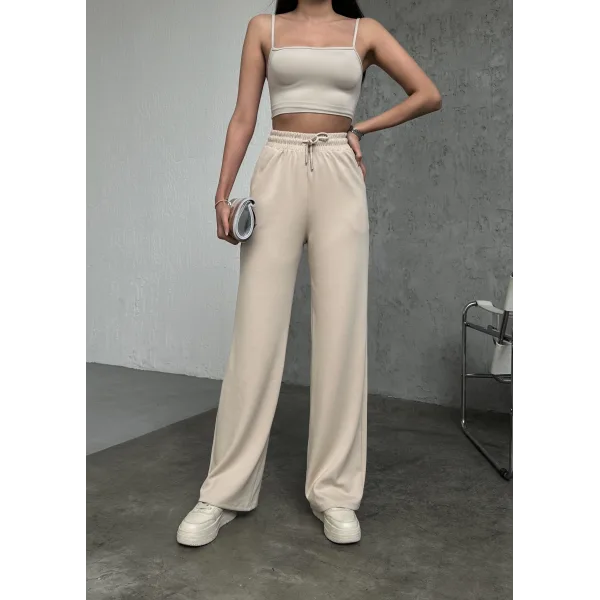 MARİSOL BEJ MODAL BOL PAÇA EŞOFMAN ALTI