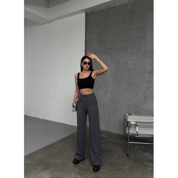 MARİSOL ANTRASİT MODAL BOL PAÇA EŞOFMAN ALTI