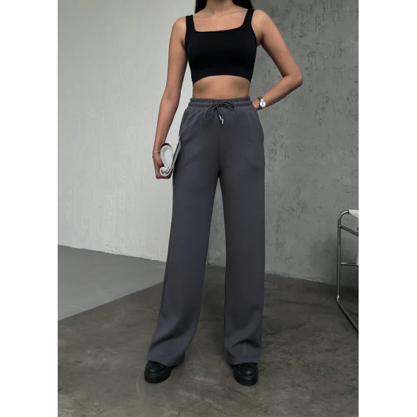 MARİSOL ANTRASİT MODAL BOL PAÇA EŞOFMAN ALTI