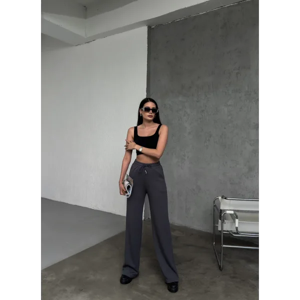 MARİSOL ANTRASİT MODAL BOL PAÇA EŞOFMAN ALTI