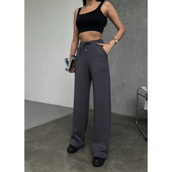 MARİSOL ANTRASİT MODAL BOL PAÇA EŞOFMAN ALTI