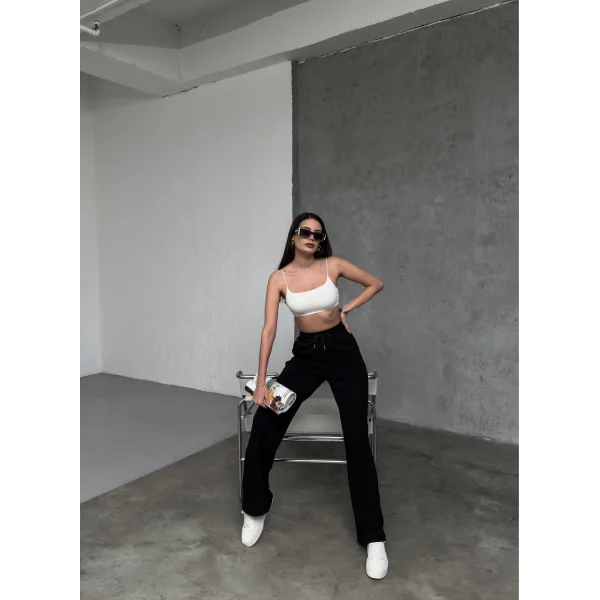 MARİSOL SİYAH MODAL BOL PAÇA EŞOFMAN ALTI