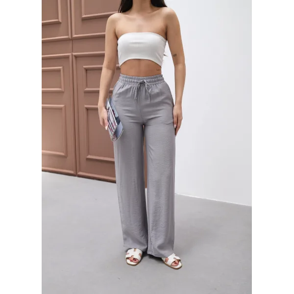 NEPAL GRİ KETEN YAZLIK PANTOLON