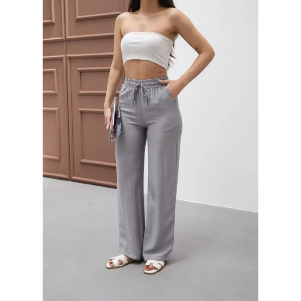 NEPAL GRİ KETEN YAZLIK PANTOLON