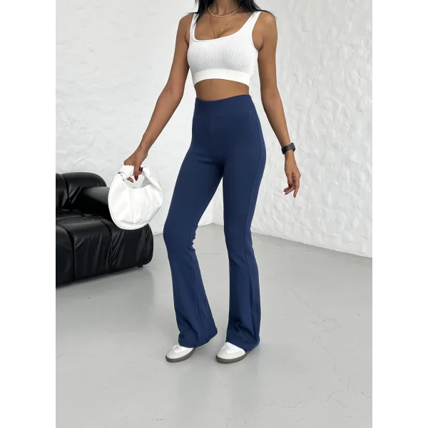 SANTE LACİVERT Y2K İSPANYOL PAÇA TAYT