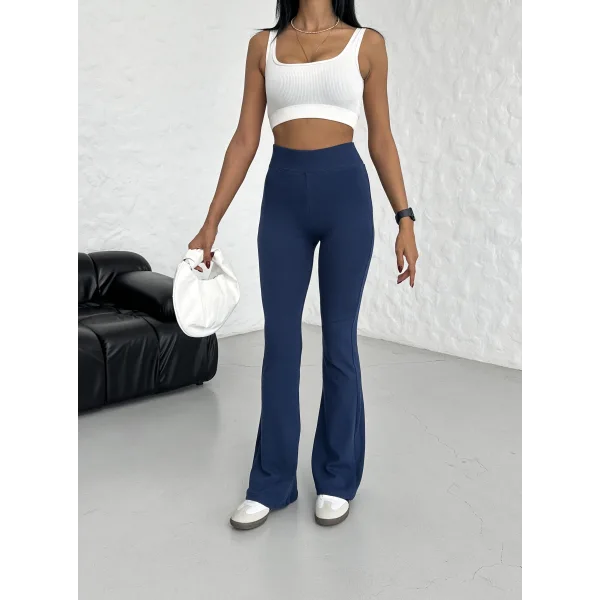 SANTE LACİVERT Y2K İSPANYOL PAÇA TAYT