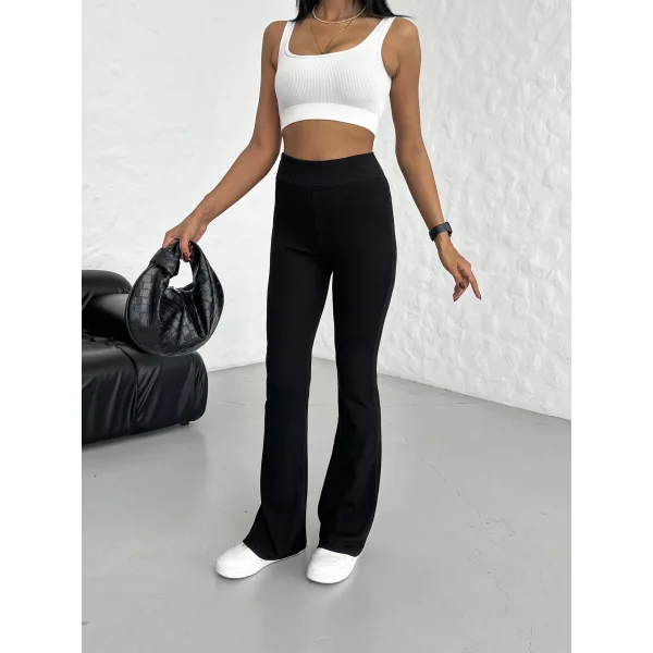 SANTE SİYAH Y2K İSPANYOL PAÇA TAYT