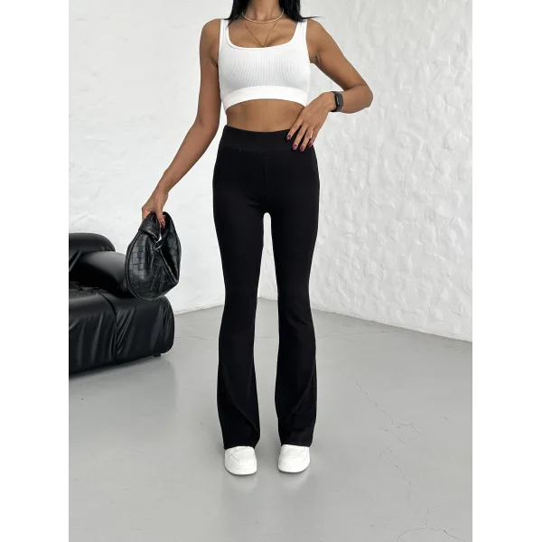 SANTE SİYAH Y2K İSPANYOL PAÇA TAYT