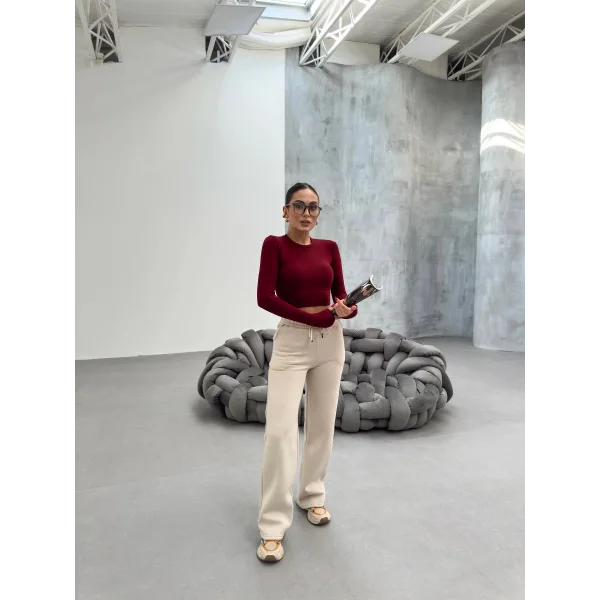 SORANE BEJ 3 İPLİK KIŞLIK POLARLI EŞOFMAN ALTI