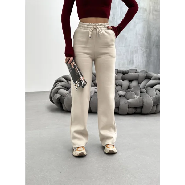 SORANE BEJ 3 İPLİK KIŞLIK POLARLI EŞOFMAN ALTI