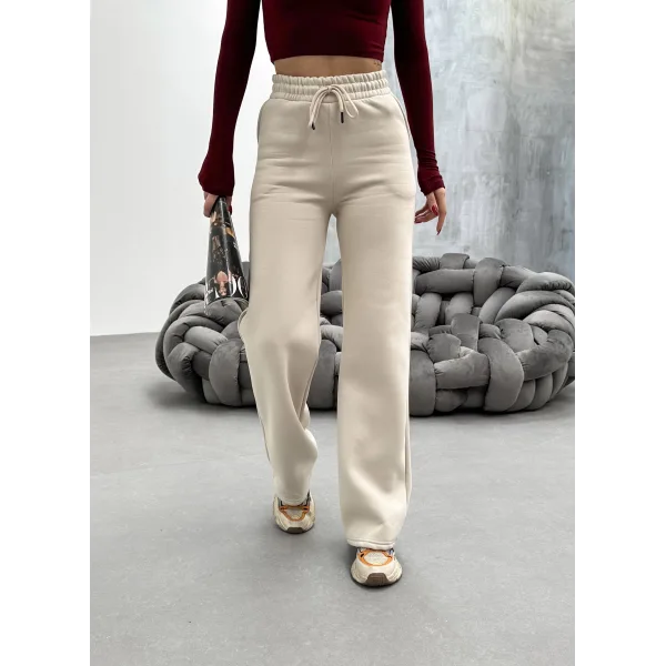 SORANE BEJ 3 İPLİK KIŞLIK POLARLI EŞOFMAN ALTI