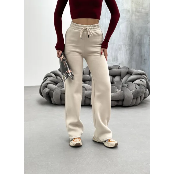 SORANE BEJ 3 İPLİK KIŞLIK POLARLI EŞOFMAN ALTI