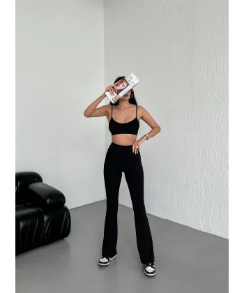 BRİSA SİYAH FİTİLLİ İSPANYOL PAÇA TAYT