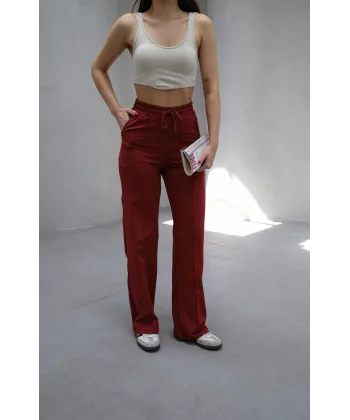 LUMİ BORDO 2 İPLİK ÇIMALI EŞOFMAN ALTI