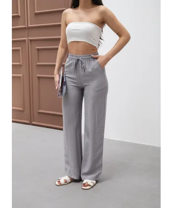 NEPAL GRİ KETEN YAZLIK PANTOLON