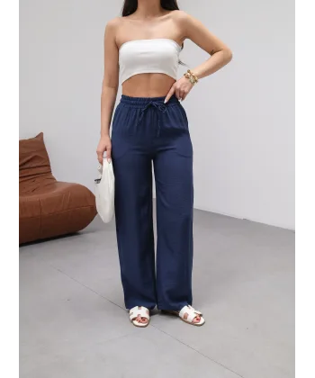 NEPAL LACİVERT KETEN YAZLIK PANTOLON