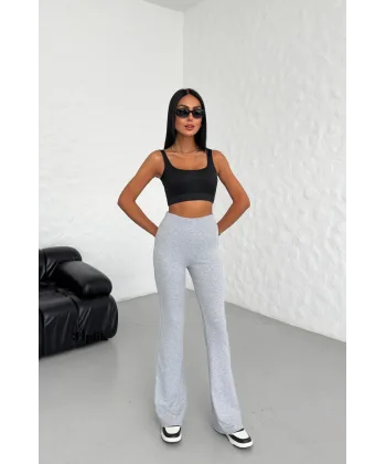 SANTE AÇIK GRİ Y2K İSPANYOL PAÇA TAYT