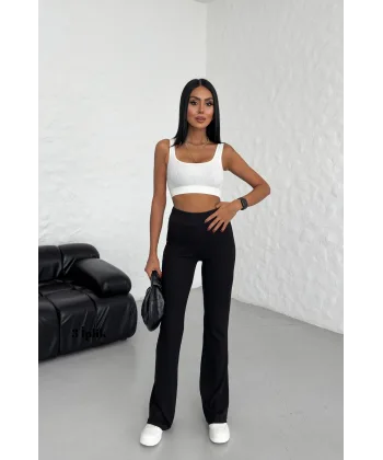 SANTE SİYAH Y2K İSPANYOL PAÇA TAYT