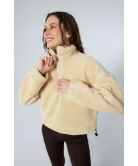 HALO BİSKÜVİ WELLSOFT BELİ AYARLANABİLİR CROP OVERSIZE SWEATSHIRT