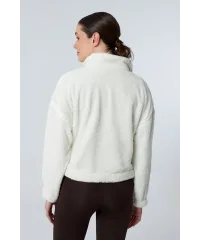 HALO EKRU WELLSOFT BELİ AYARLANABİLİR CROP OVERSIZE SWEATSHIRT